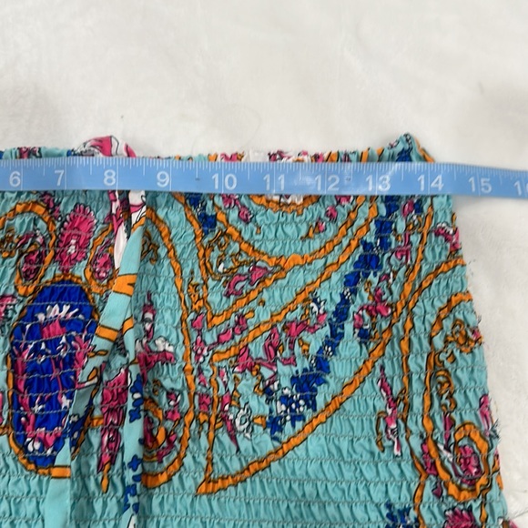 Bright multi colors Tube Strapless maxi Dress size L - Picture 6 of 10